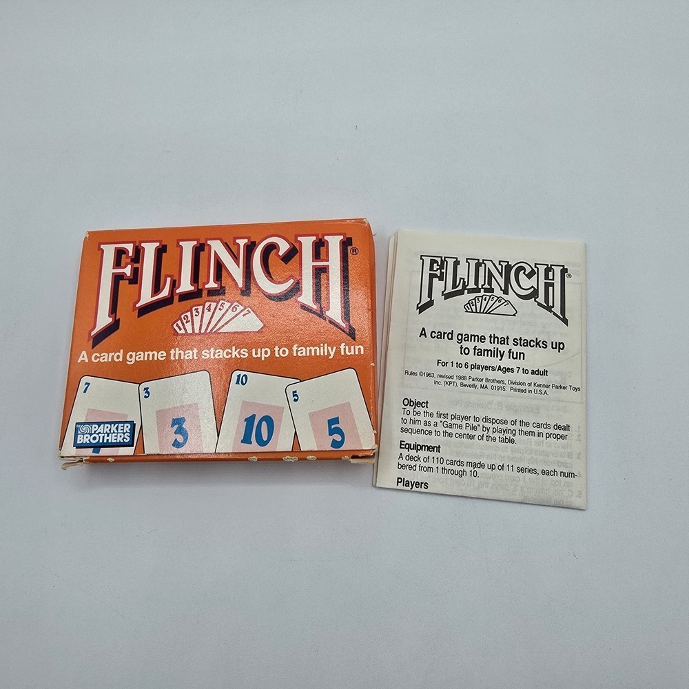 FLINCH Vintage 1988 Parker Brothers Card Game - A Family Tradition